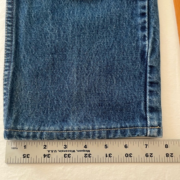 VINTAGE ORANGE TAB 509 LEVIS men's denim jeans 34'' 34'' made in USA zip fly - Picture 14 of 16